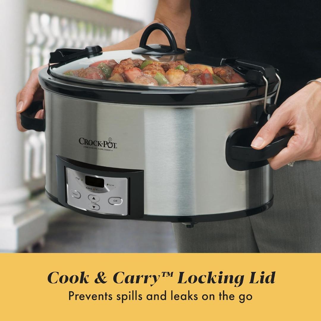 Crock-Pot 6クォート Cook & Carryスロークッカー