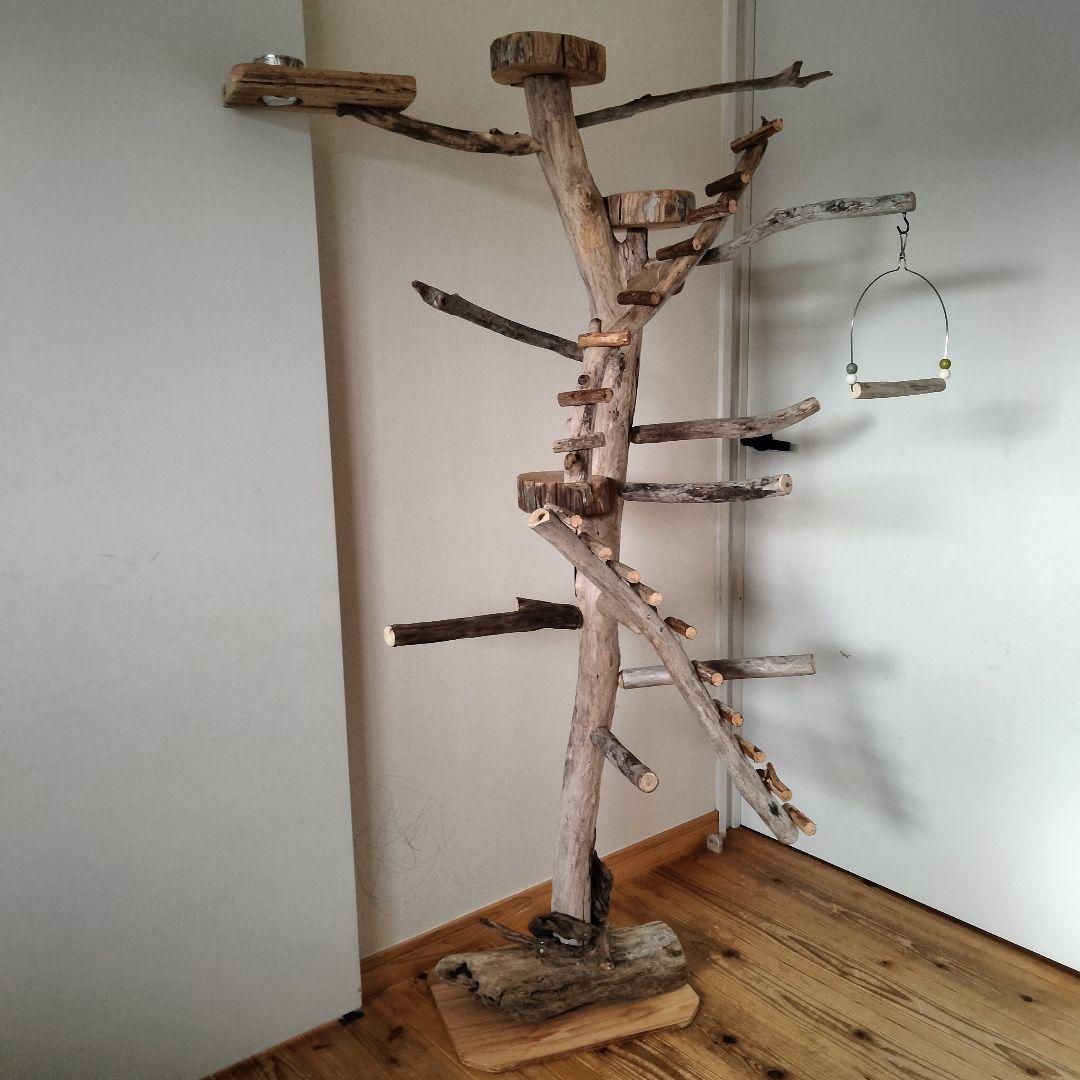 バードアスレチックジム大型 ㊹ 天然木 自然木 流木 止まり木 インコ オウム