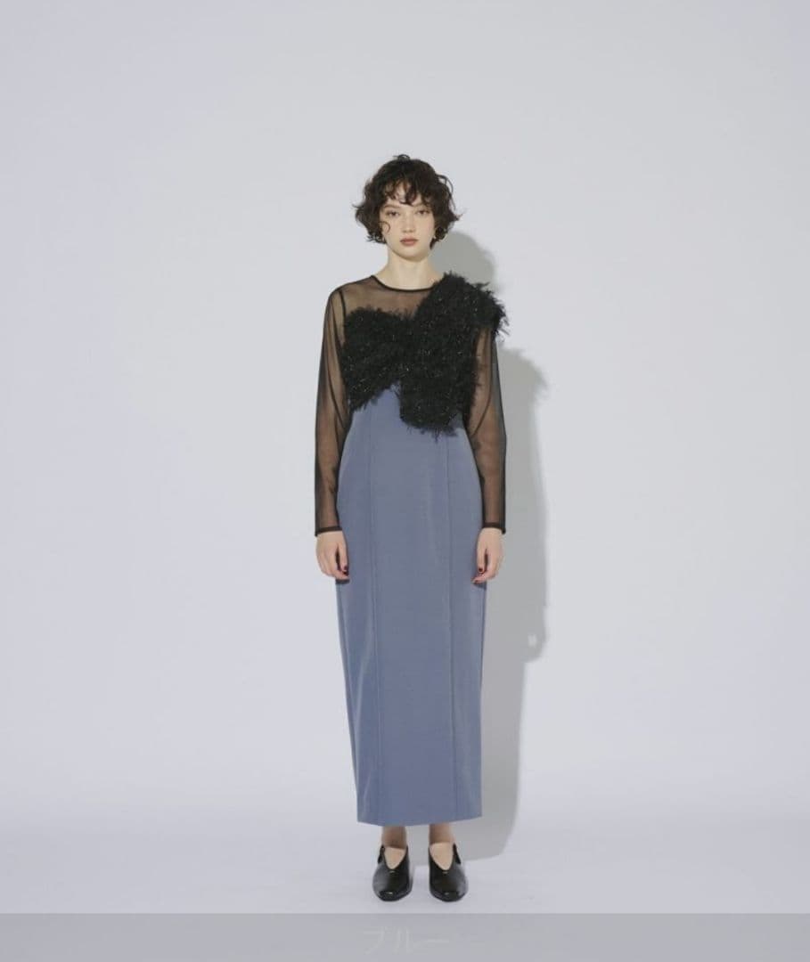 スーツ・フォーマル・ドレス fringe glitter knot dress