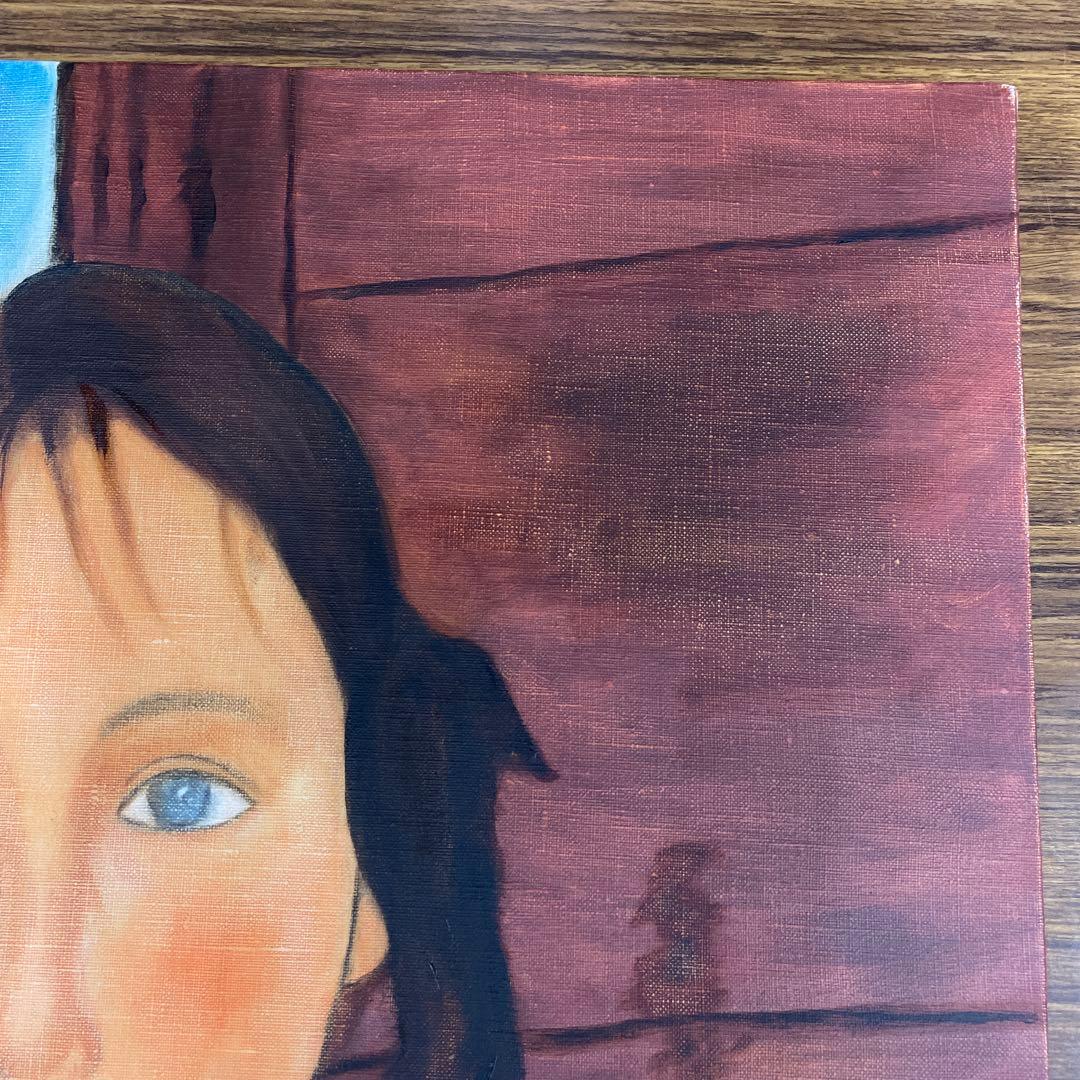 【油絵・模写・原寸大】モディリアーニ『おさげの少女』(P12号、額付き)