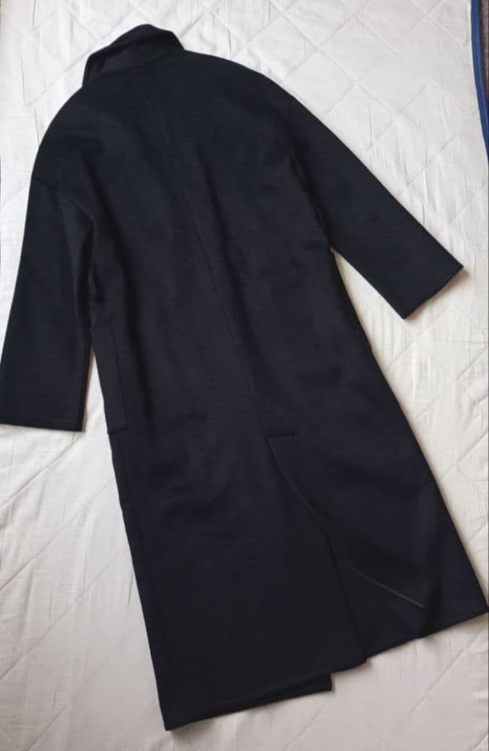 新品　PLST　プラステ　チェスターコート　ベルテッドコート　ウールテンセル　紺
