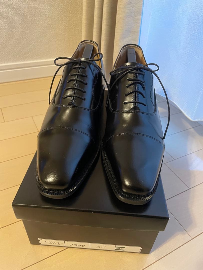 【箱あり/美品】北島製靴 メンズ革靴 ヒールアップ 6cm