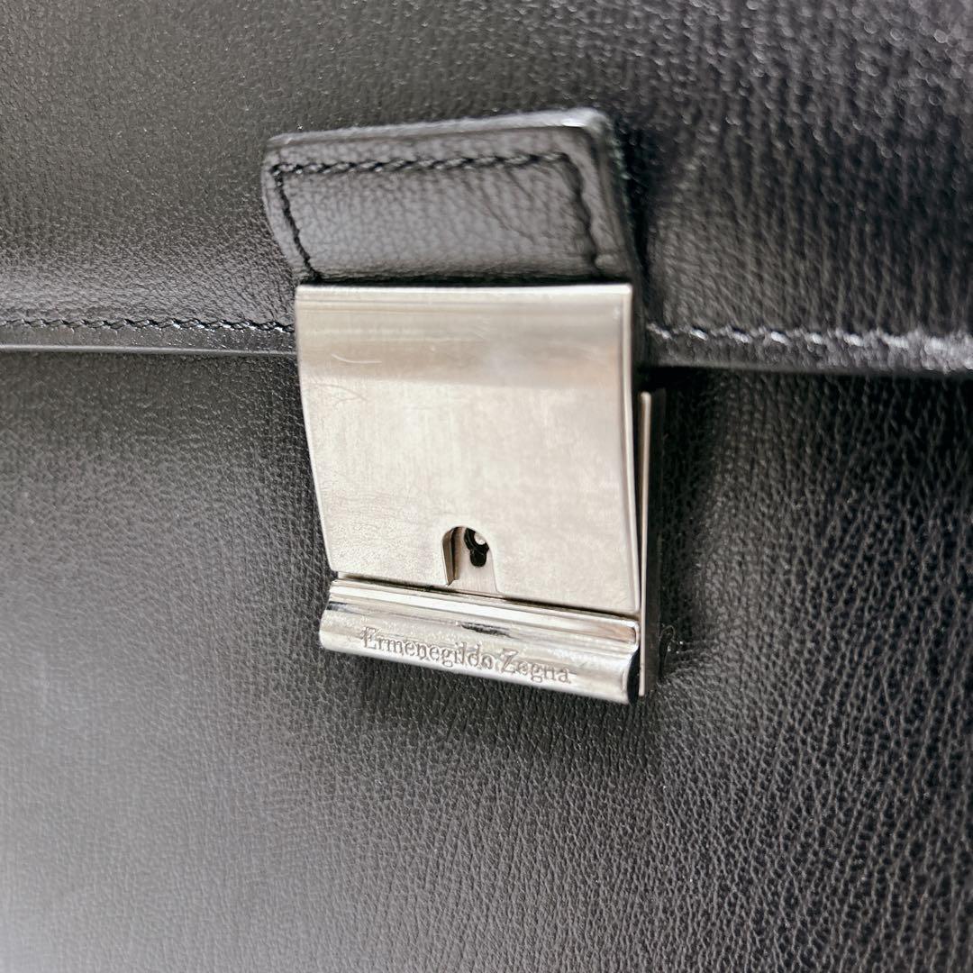 【美品】Ermenegildo Zegna レザー　ブリーフケース　ダレスバッグ