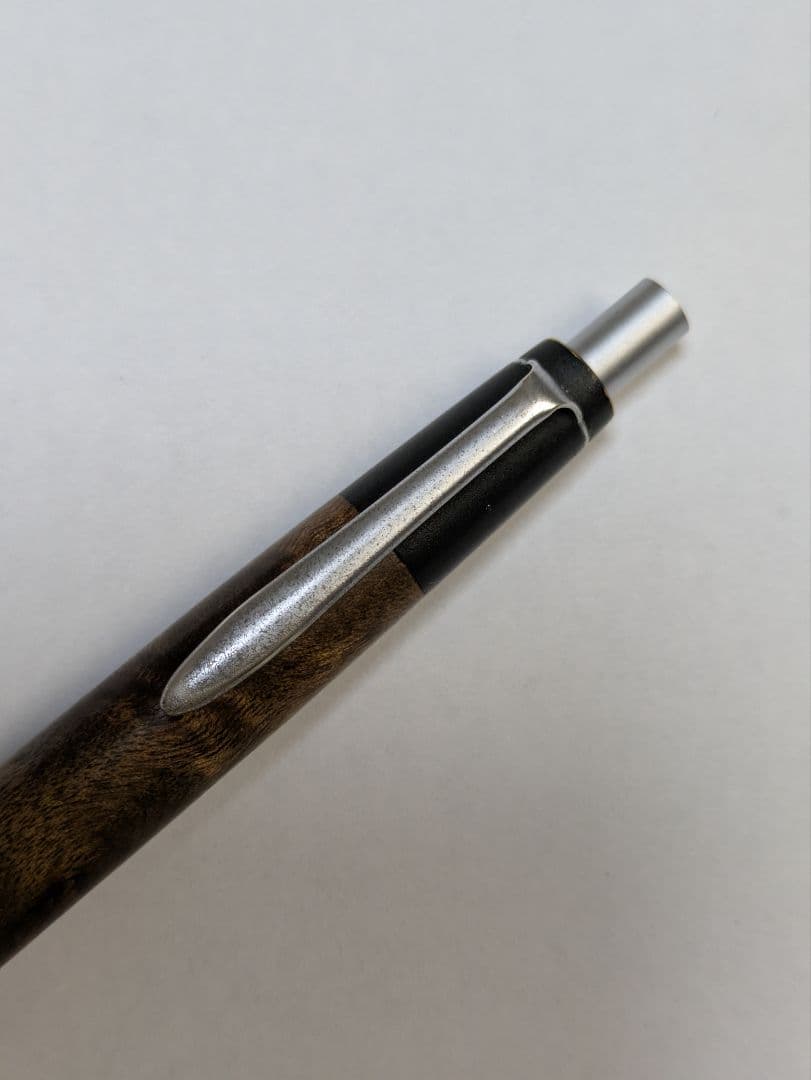 野原工芸　マーブルウッド旧型シャープペン 固定式口金、可動式口金