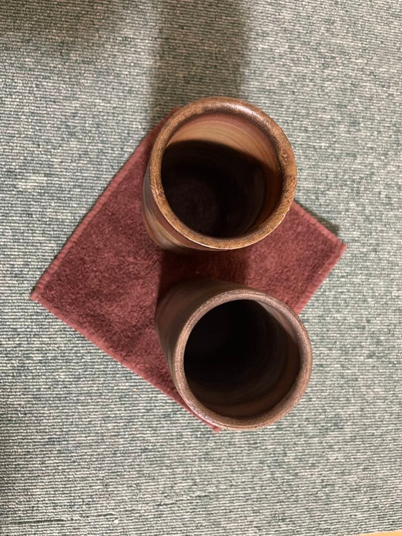 備前焼　ビアジョッキ、ゴブレット(@1)