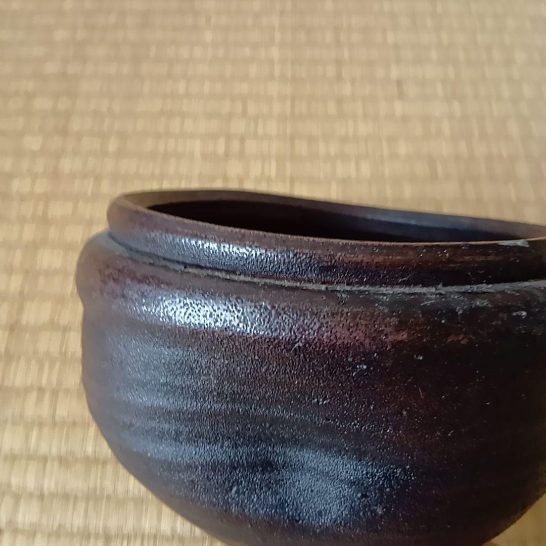 黒薩摩 丸十印 江戸末期〜明治初期 煎茶鉢／小鉢　骨董品 古美術 茶道具 工芸品