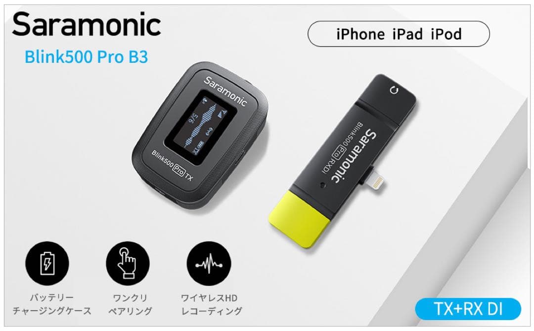 Blink 500PROシリーズ B3 ミニデュアルチャンネルワイヤレスマイク