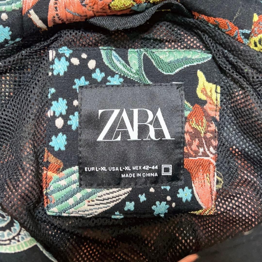 廃盤品 ZARA ジャガード パーカー 花柄 うさぎ