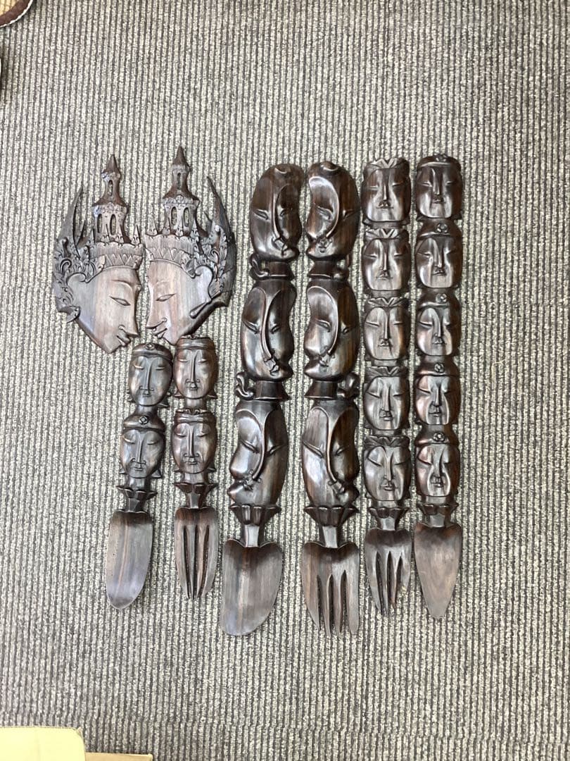 インドネシア　木彫り　アンティーク　お纏め