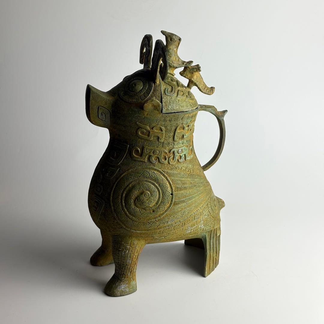 青銅器 青銅 置物 細工 銅器
