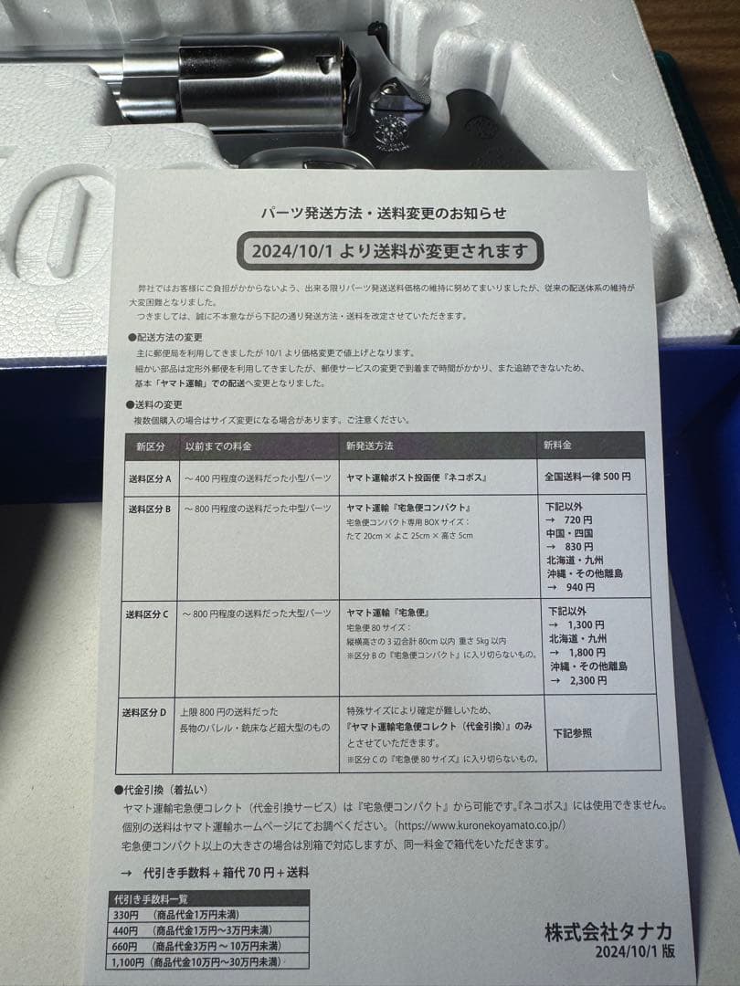 タナカ S&W M500 8-3/8インチ ステンレスフィニッシュ Ver.2