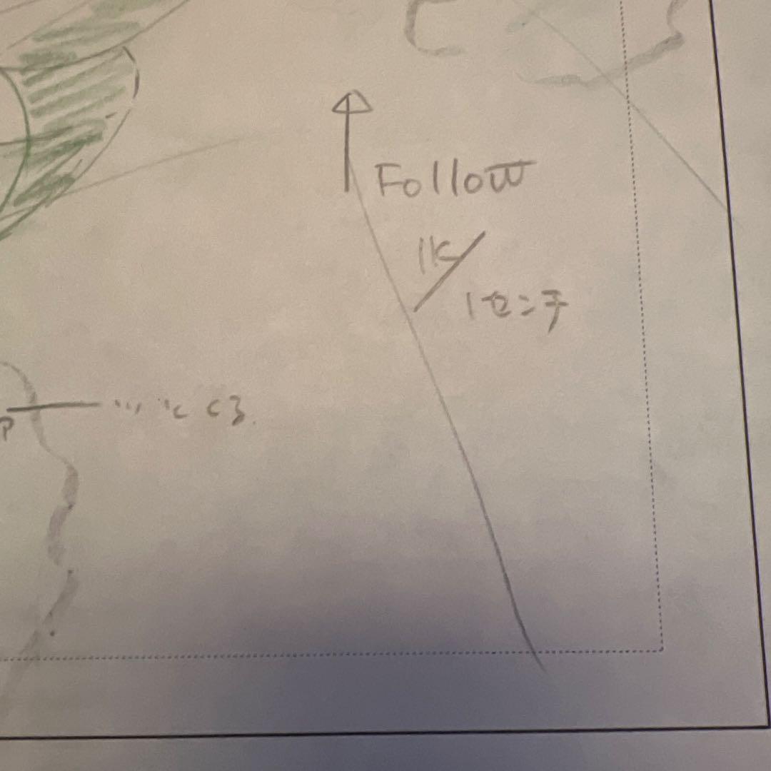 未来少年コナン　直筆レイアウト　1枚