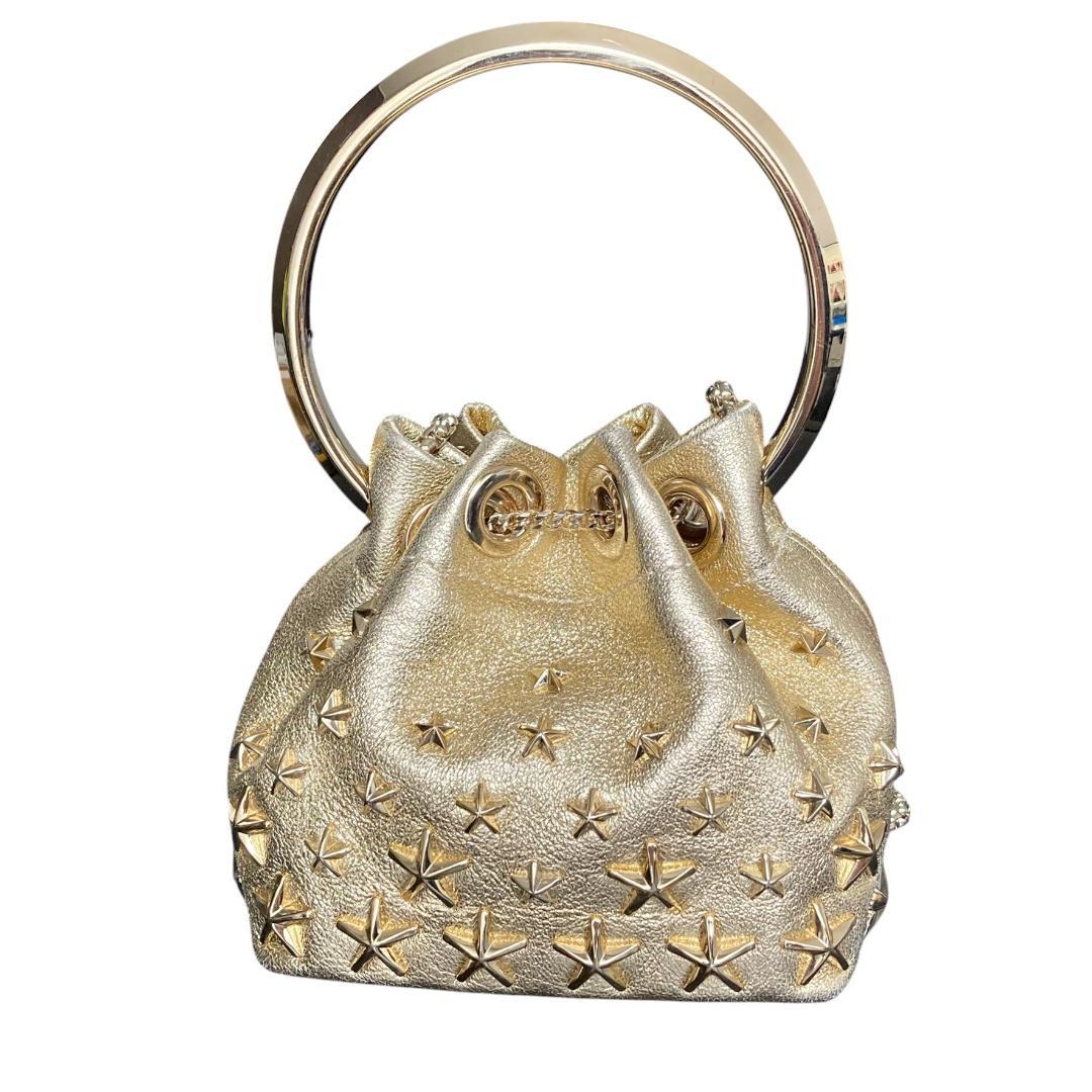 正規品 美品 ジミーチュウ バッグ ゴールド マイクロ ボンボン パーティー