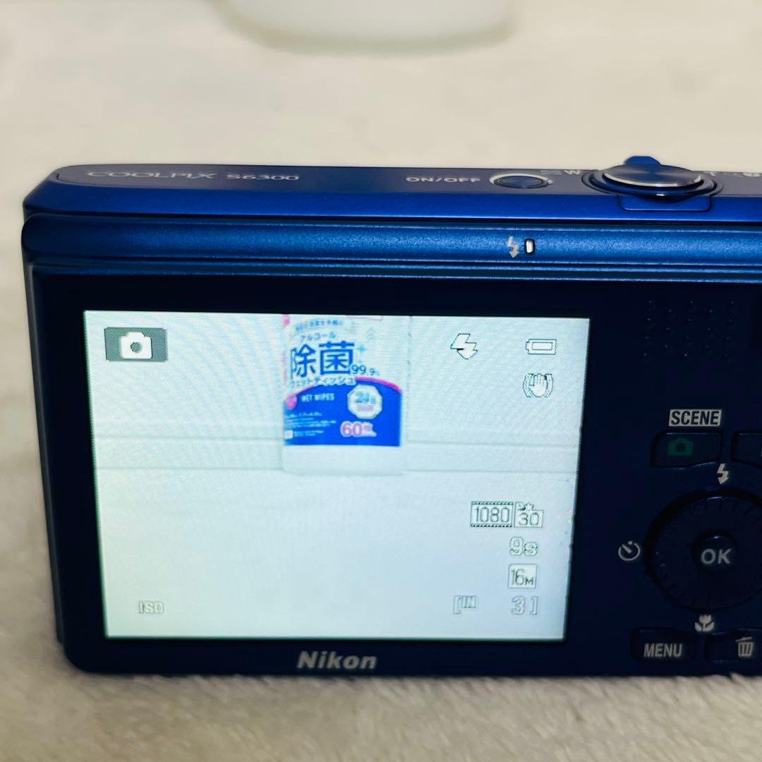 極美品　Nikon COOLPIX クールピクス S6300 ブルー デジカメ