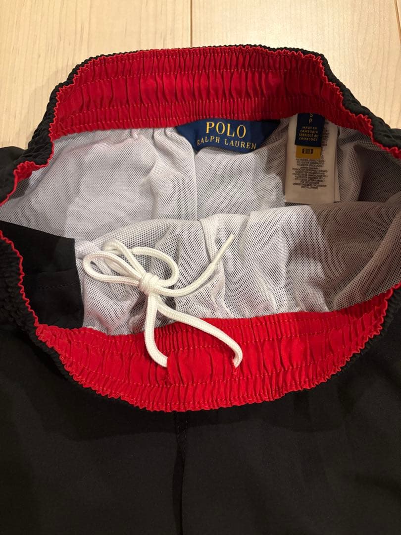 【新品】ラルフローレン Sサイズ メンズ水着 スイムトランクス ブラック 男性