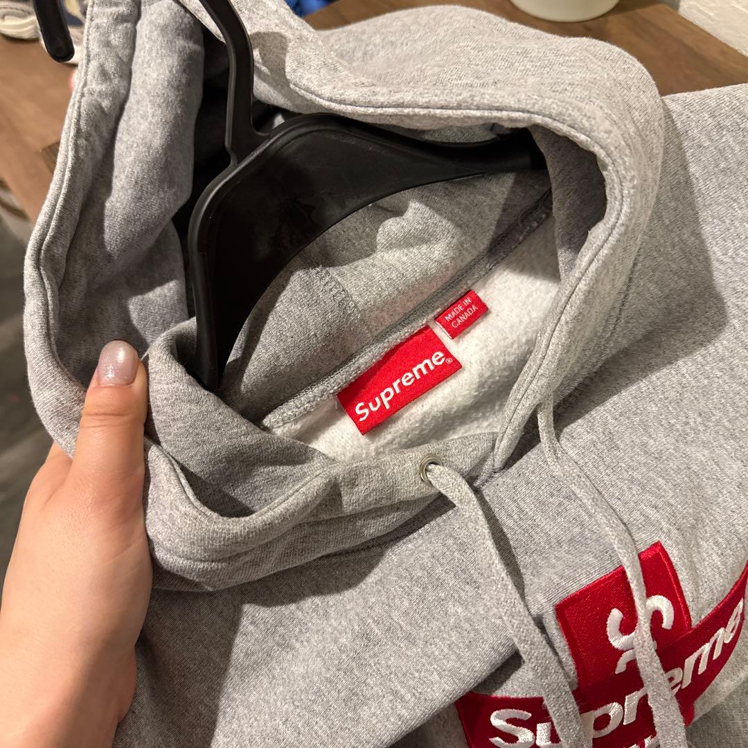 美品 SUPREME Cross Box Logo Hooded シュプリーム