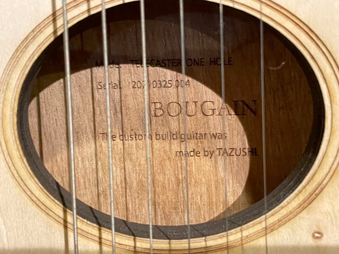 BOUGAIN テレキャスタータイプ　ホロウボディエレキギター