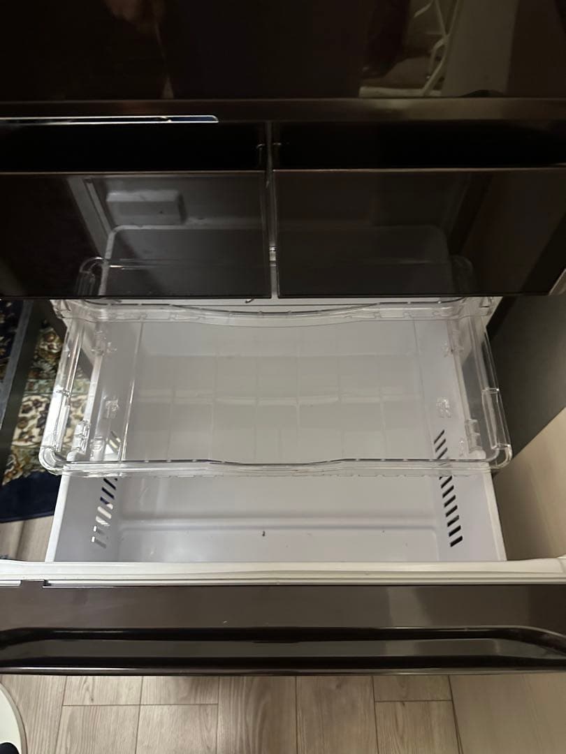 ブラック冷蔵庫 5ドア フレンチデザイン