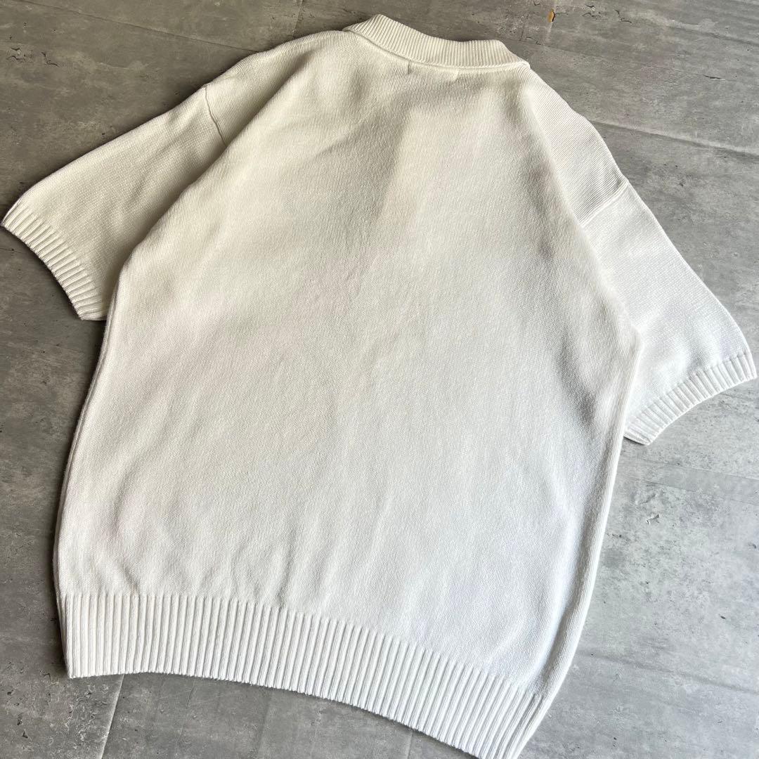 Ralph Lauren　ラルフローレン　サマーニット　ポロシャツ　刺繍ロゴ　M