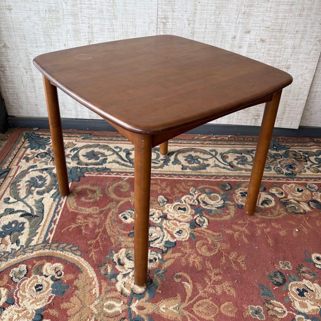 昭和レトロ カリモク 木製ダイニングテーブル 正方形 ビンテージ ヴィンテージ