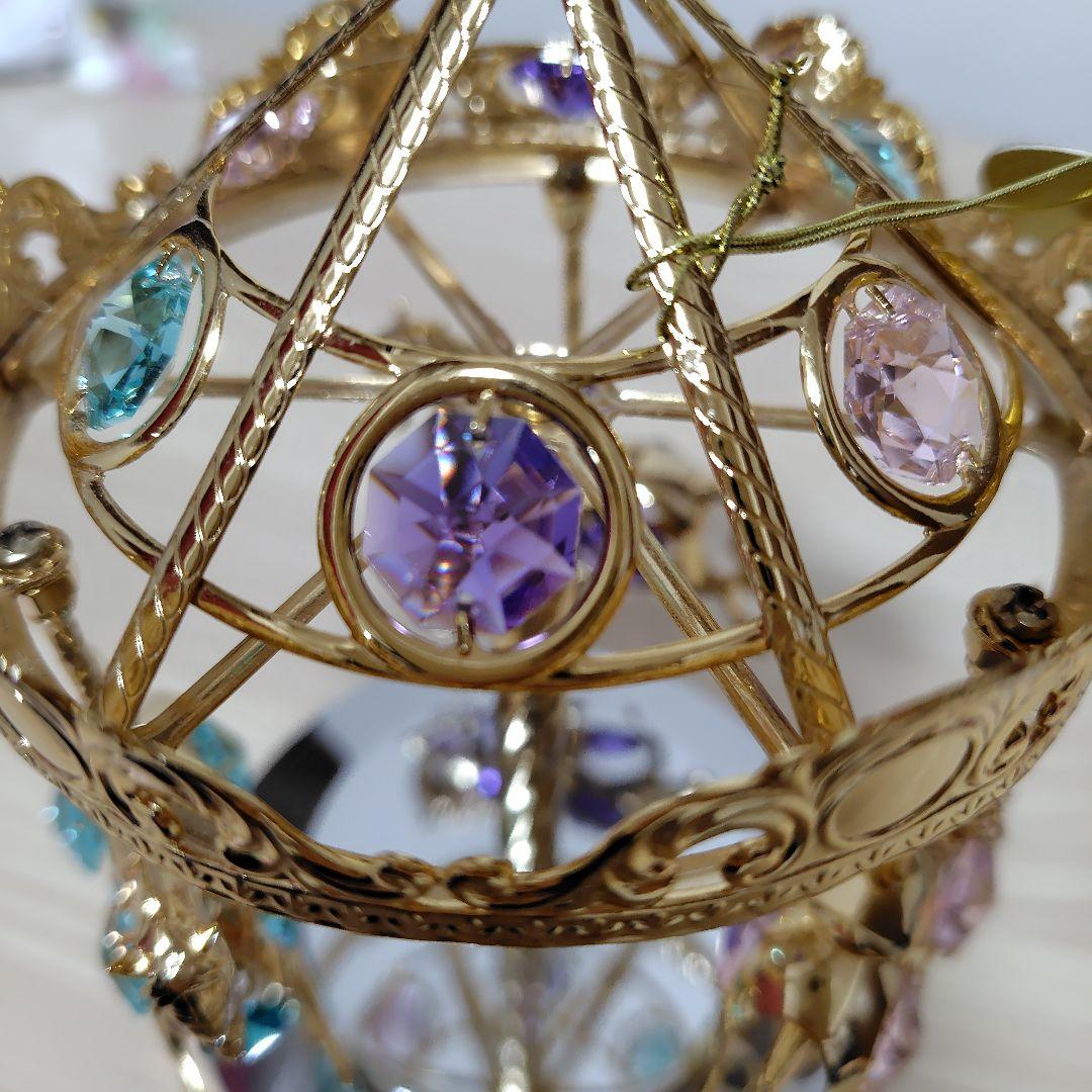 スワロフスキー　オルゴール　メリーゴーランド　タグ付き