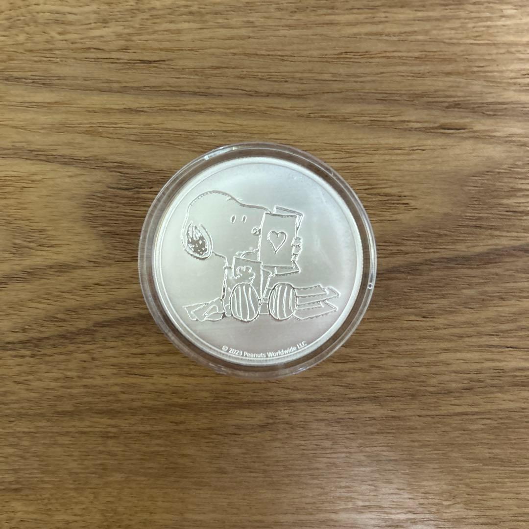 純銀メダル　スヌーピー　バレンタイン　1オンス