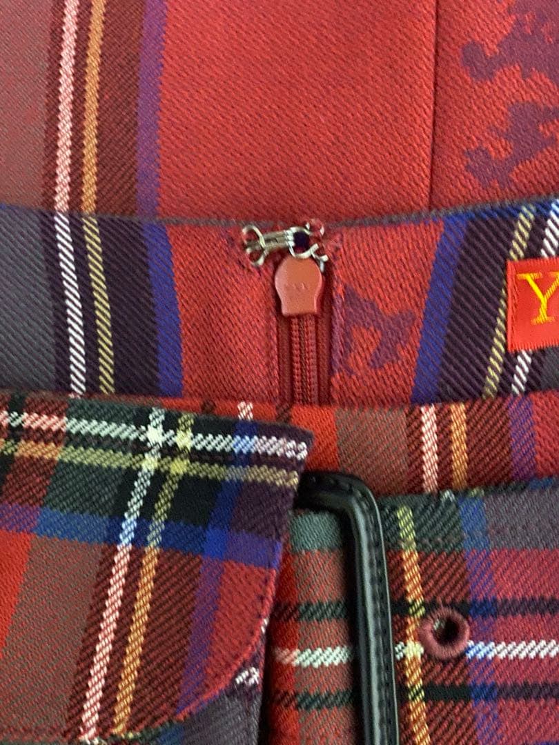 【貴重！】ウエストポケット付き　YOAKLAND膝丈ライオンジャガードスカート