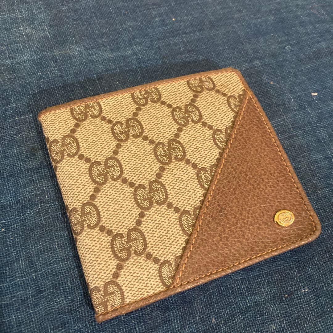 80s GUCCI グッチ　 small wallet 折りたたみ財布