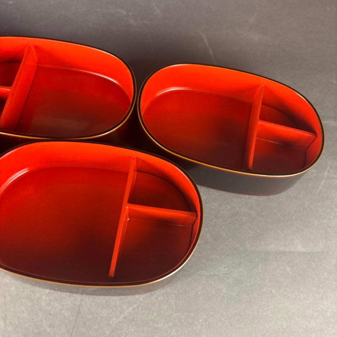 輪島塗　小判弁当箱　5点