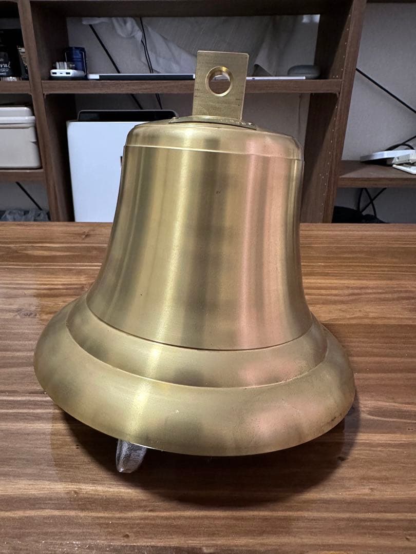 (美品)長畑製作所 マリンベル 号鐘 船舶鐘 真鍮製 釣鐘 NY-200型 呼鈴