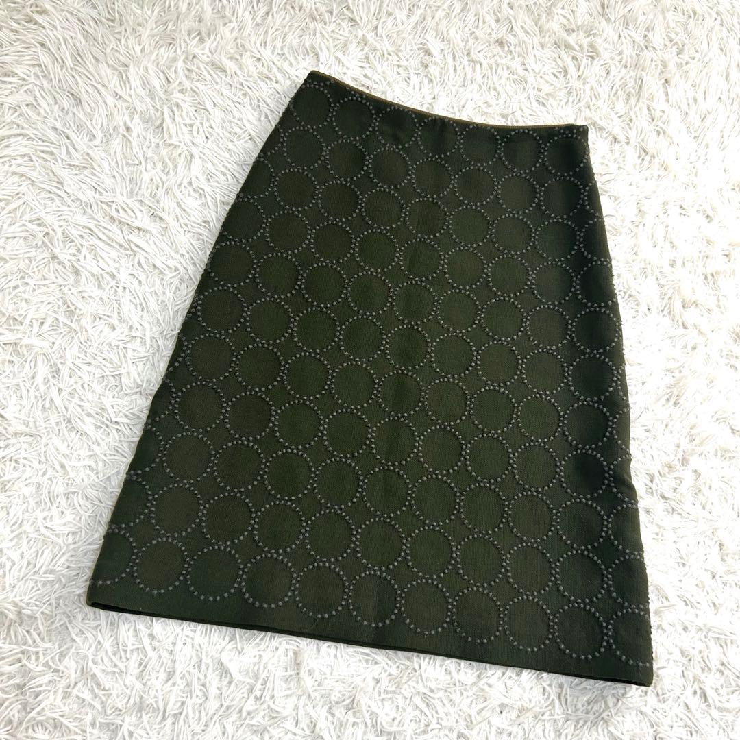 美品✨ミナペルホネン タンバリン 刺繍 スカート 36 ウール ナイロン