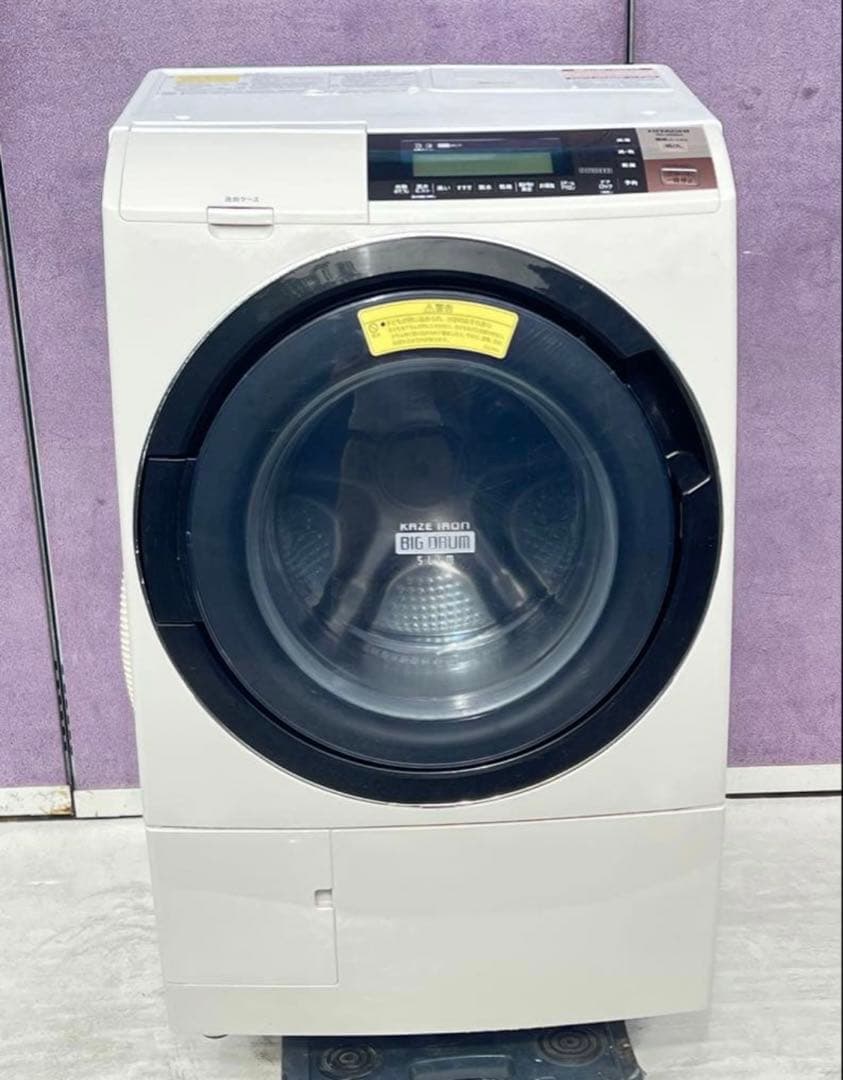 日立 ドラム式洗濯機 本体 ホワイトBD-S8800L 2016年