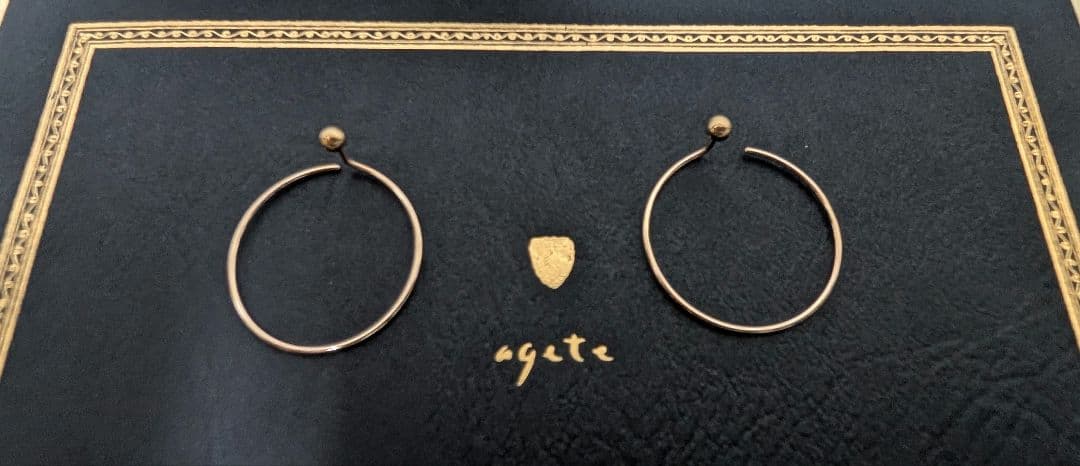 *agete*アガットフープピアス K10
