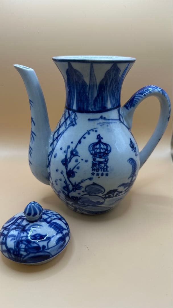 レックスホテル食器、コーヒーポット、クリーマー、シュガーポット，ナッツ皿のセット