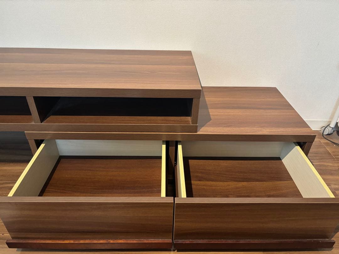 【値下げ】木製ブラウンテレビ台 引き出し付き