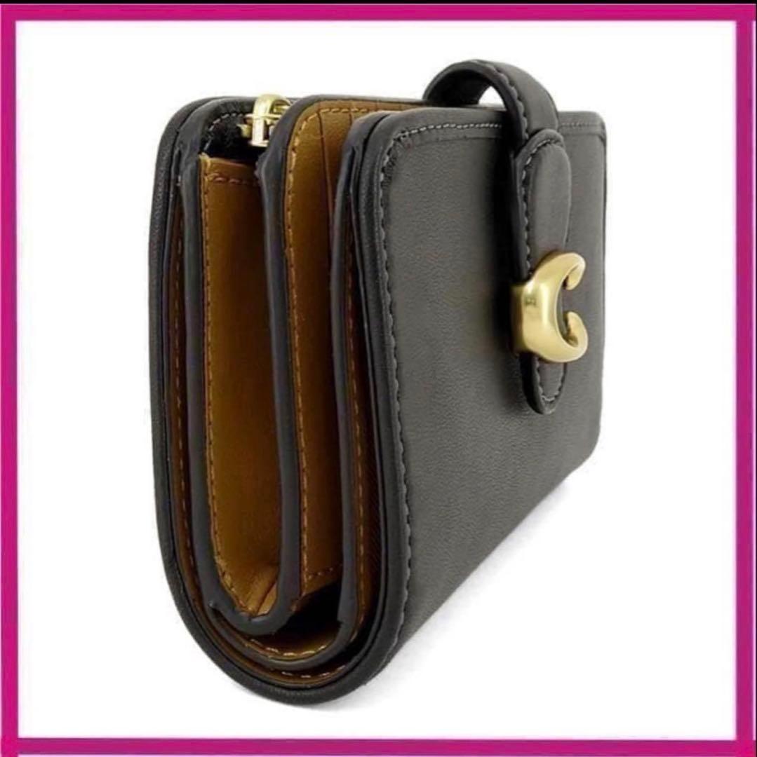 コーチcoach高級スムースレザー、タビー二つ折り財布ミディアム