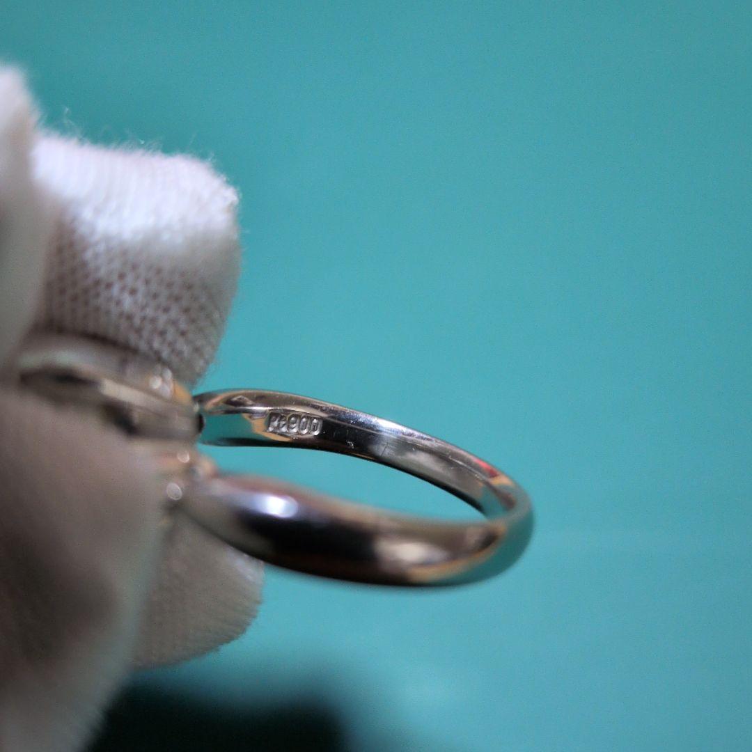 プラチナ　パール　ダイヤ　リング　Pt900 9㎜ 11号　刻印あり　真珠　指輪