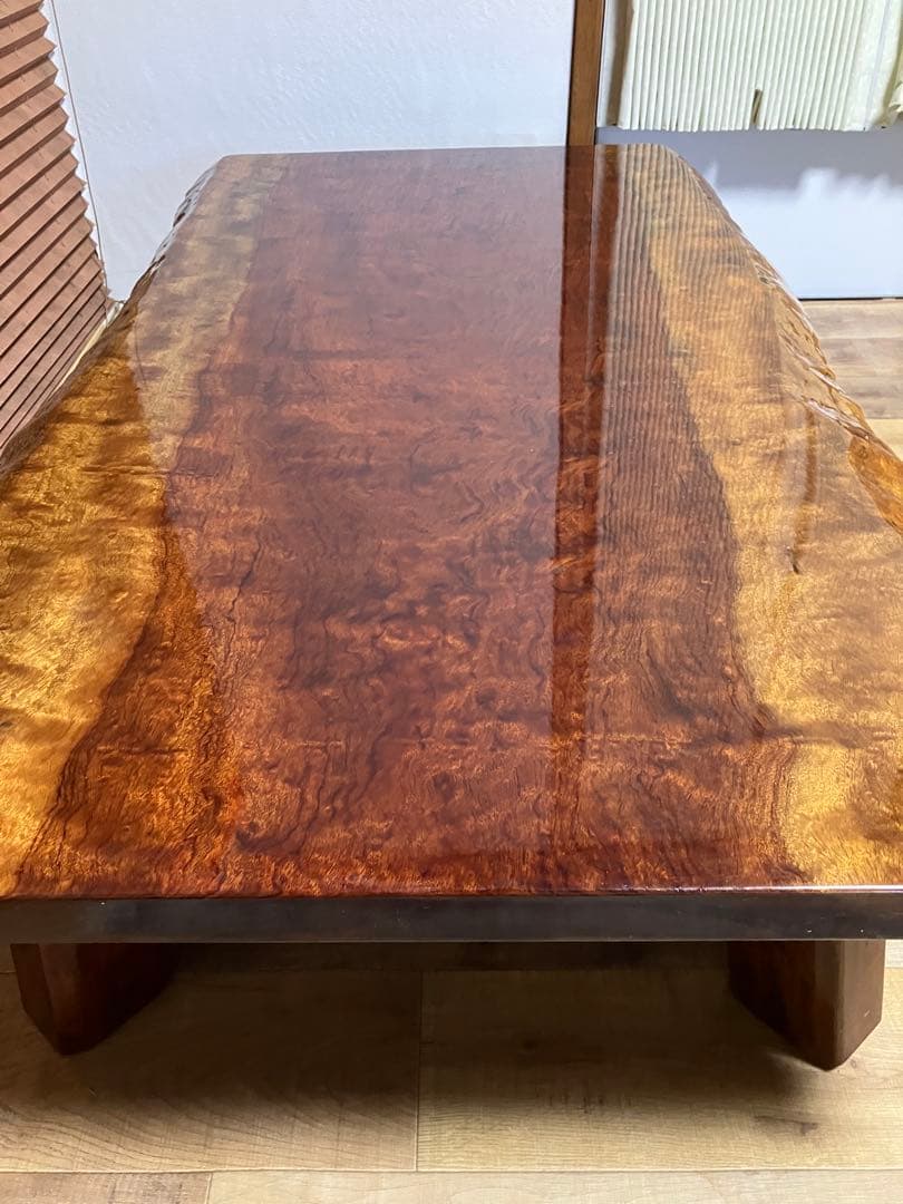 ブビンガ　1枚板　座卓　希少！