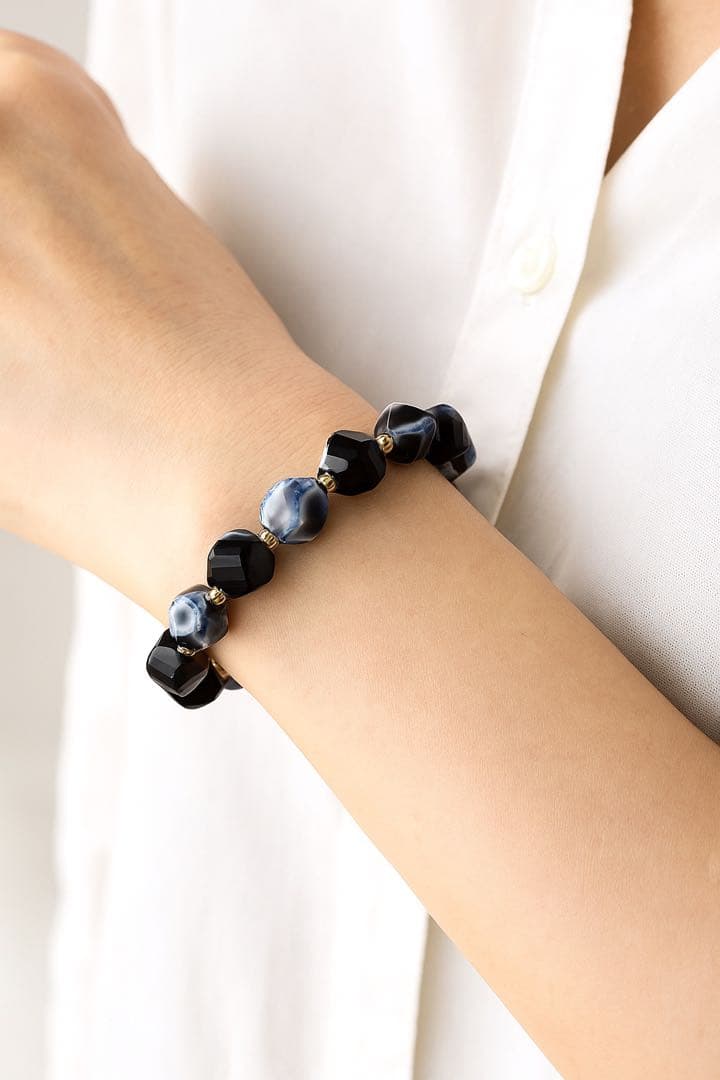 【Chikarin】希少ファイヤーアゲートゴムブレスレット