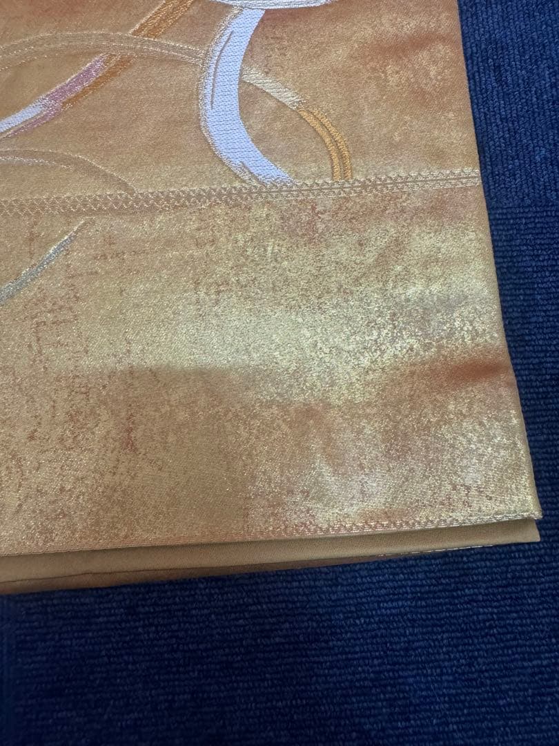 2677袋帯 古代彫金紋 西陣織 金糸　高級上質上品　約440cm 未使用