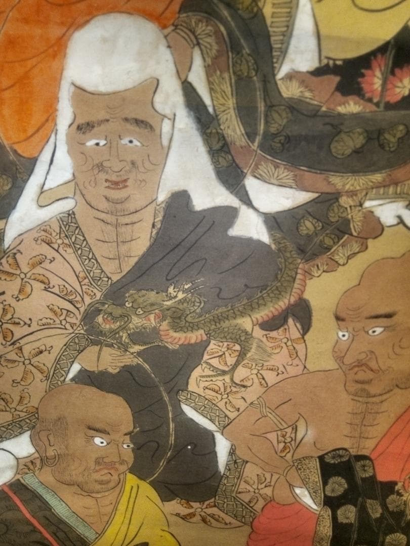 本物李朝時代の十六羅漢図(大作）