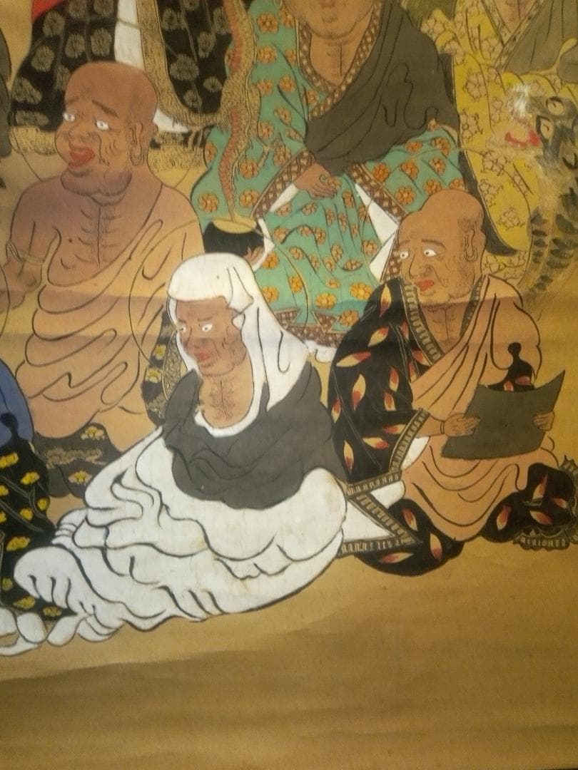 本物李朝時代の十六羅漢図(大作）