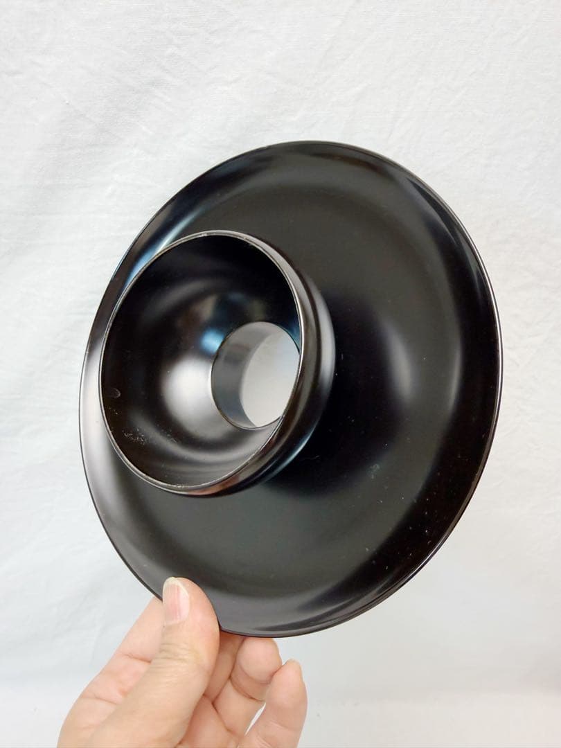 ほぼ未使用 茶道具 木製黒真塗 天目台 茶道具 欅 貴人台 2点 セット 元箱