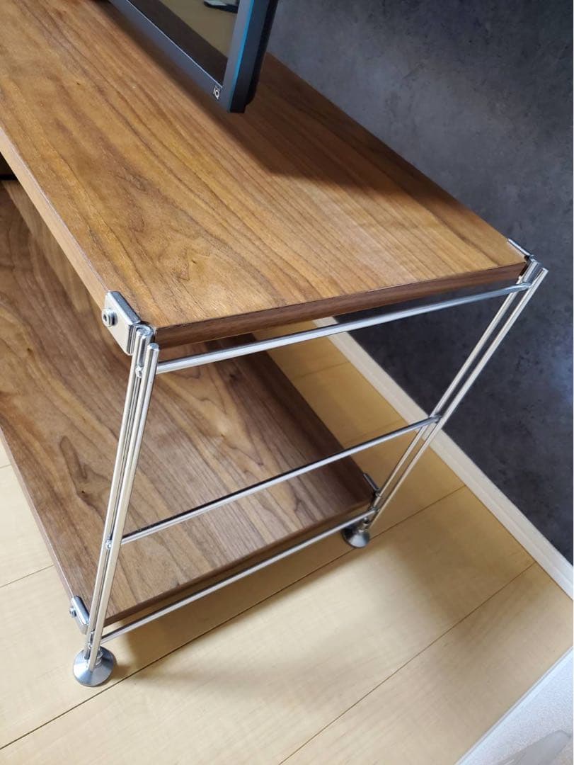 無印良品 ステンレスユニットシェルフ ウォールナット テレビボード