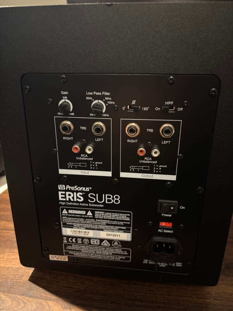 PreSonus サブウーファー Eris Sub 8