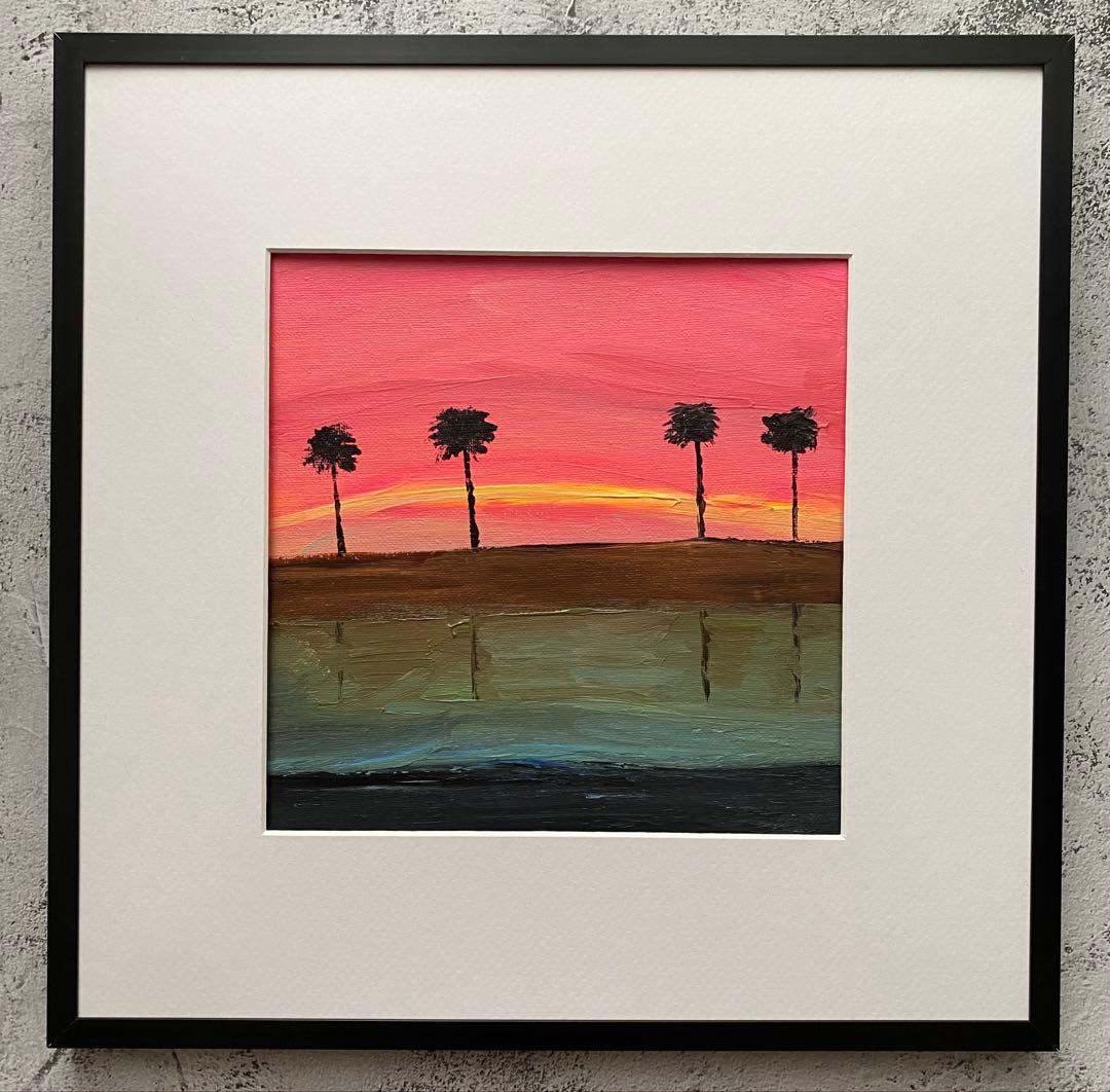 原画/抽象画/モダンアート/現代アート/アクリル画 Magic hour 海 空