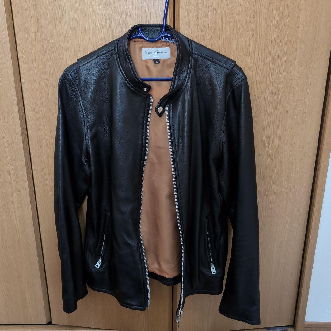 Retro Grande ブラックレザーシングルライダース L