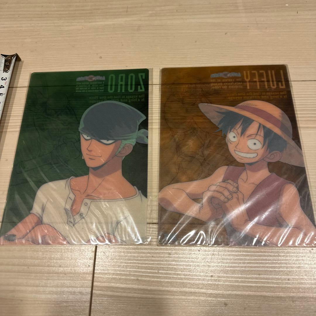 ワンピース　下敷きセット　レトロ　2点　ゾロ　ルフィ