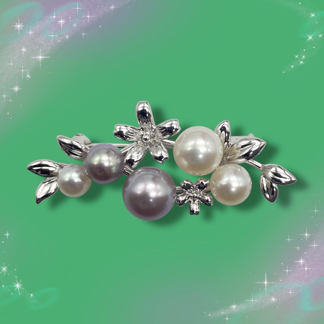 《超美品》 タサキ パールブローチ フラワー SV925