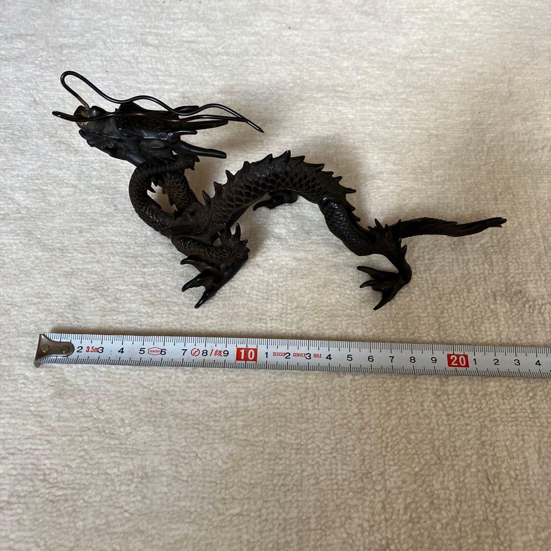 黒色ドラゴン　鋳物　20㎝程度 高岡産